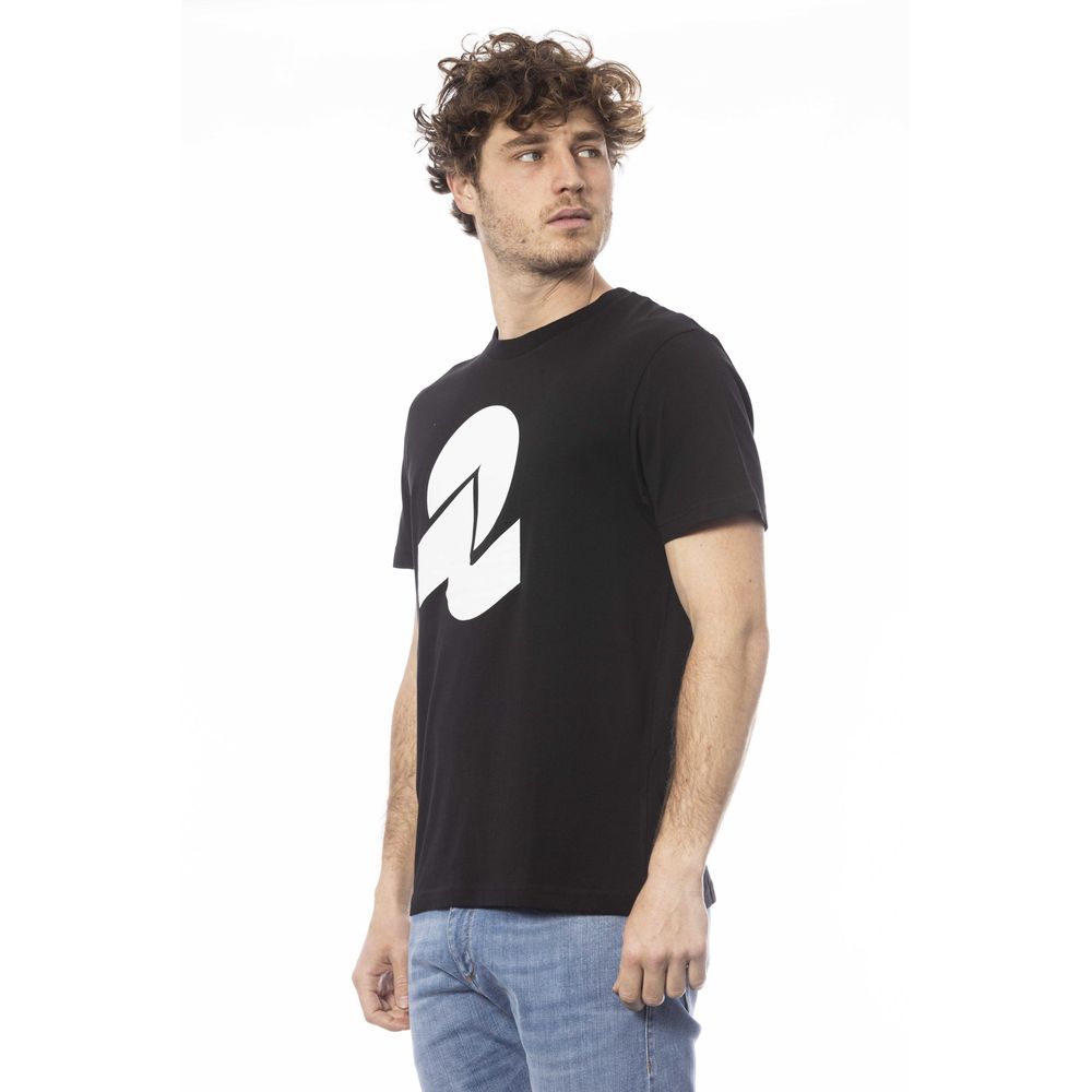 Black Cotton Men T-Shirt