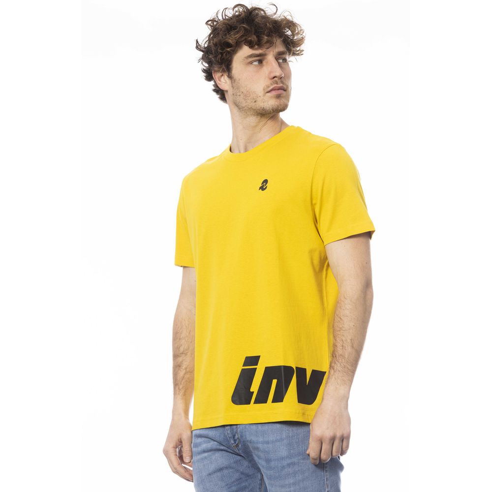 Yellow Cotton Men T-Shirt