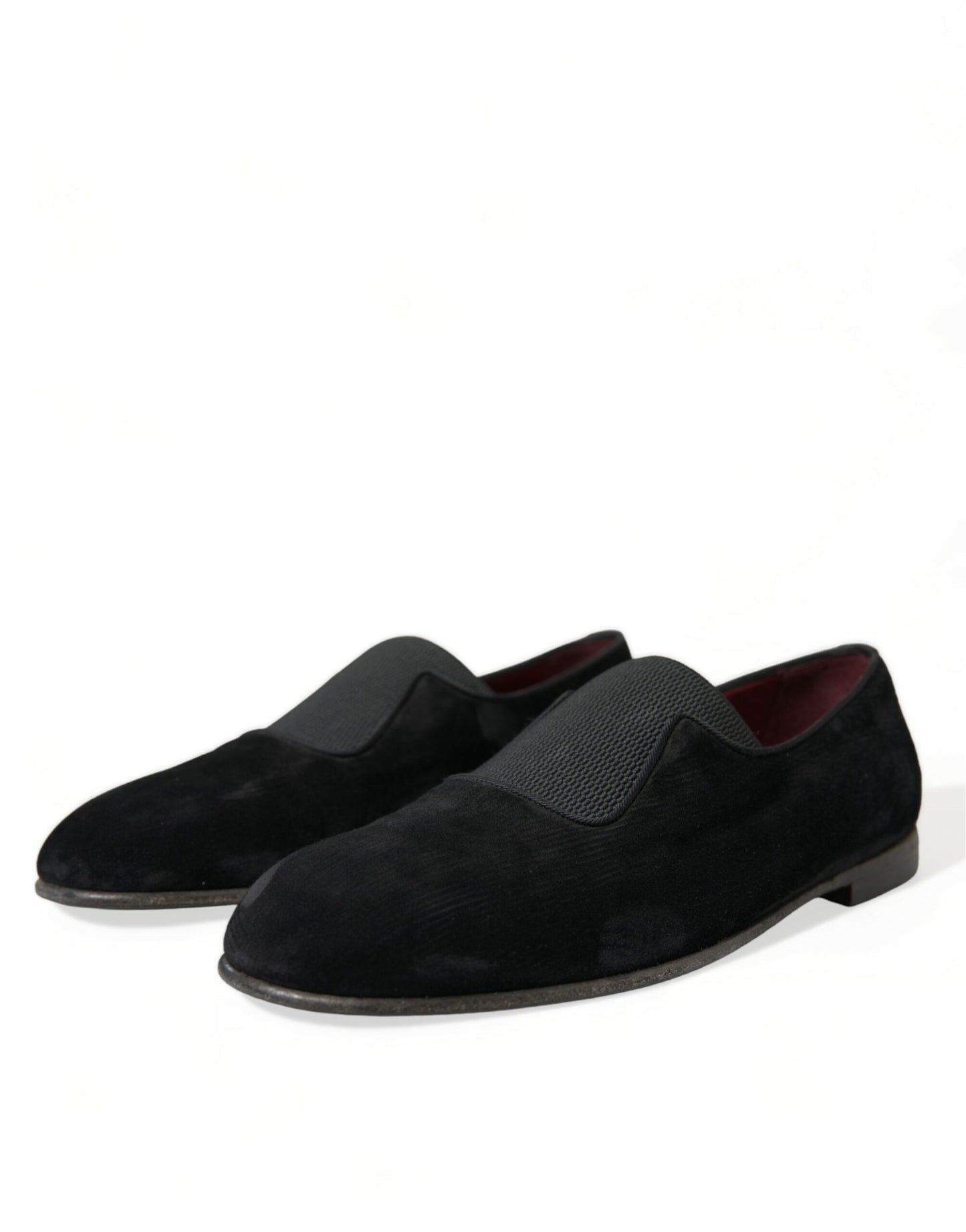 Elegant Black Velor Loafers for the Discerning Gentleman