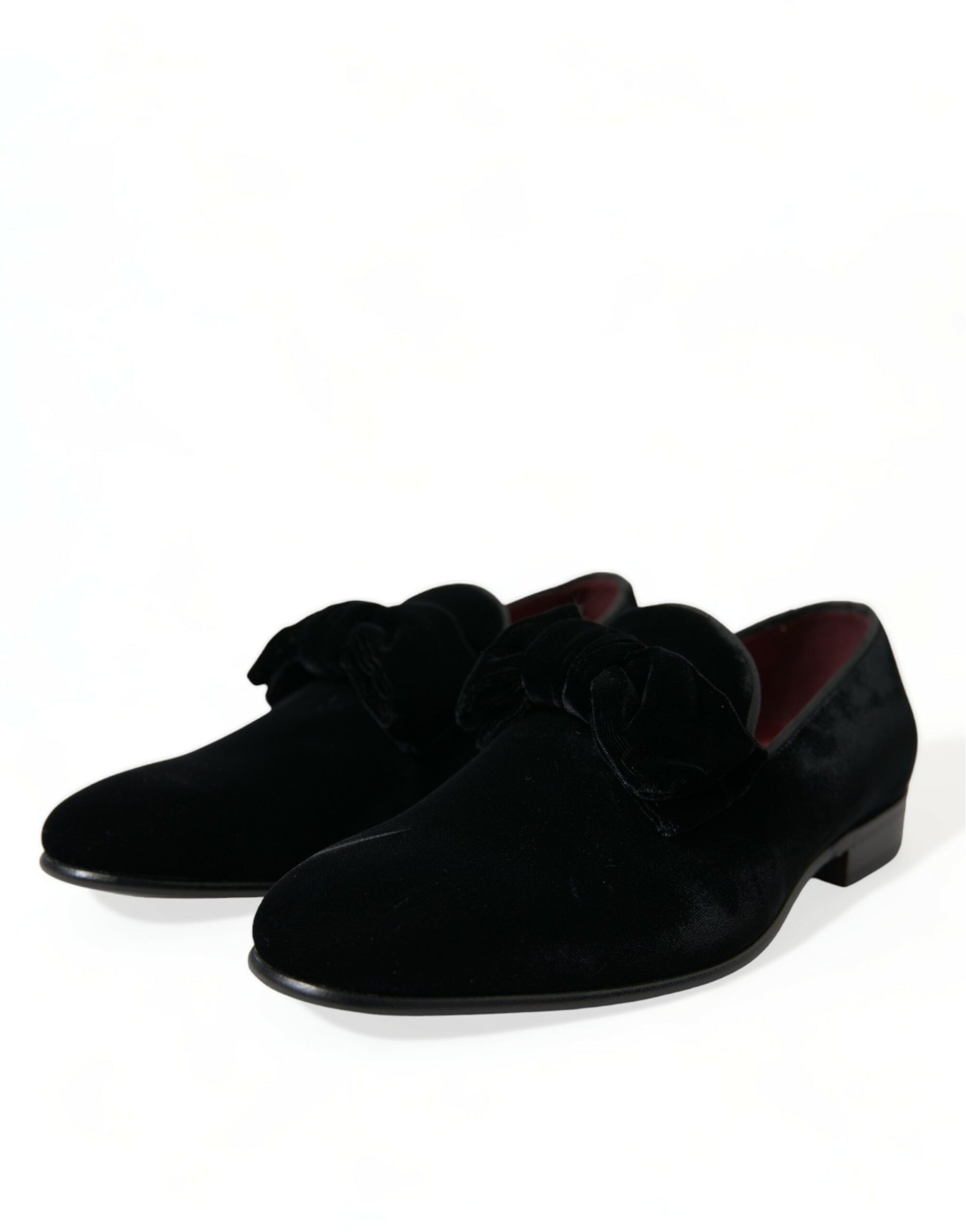 Elegant Black Velvet Loafers - Men's Luxury Footwear