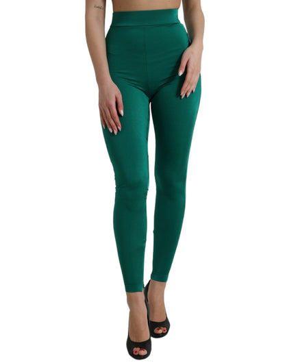 Grüne Designer-Leggings mit hoher Taille