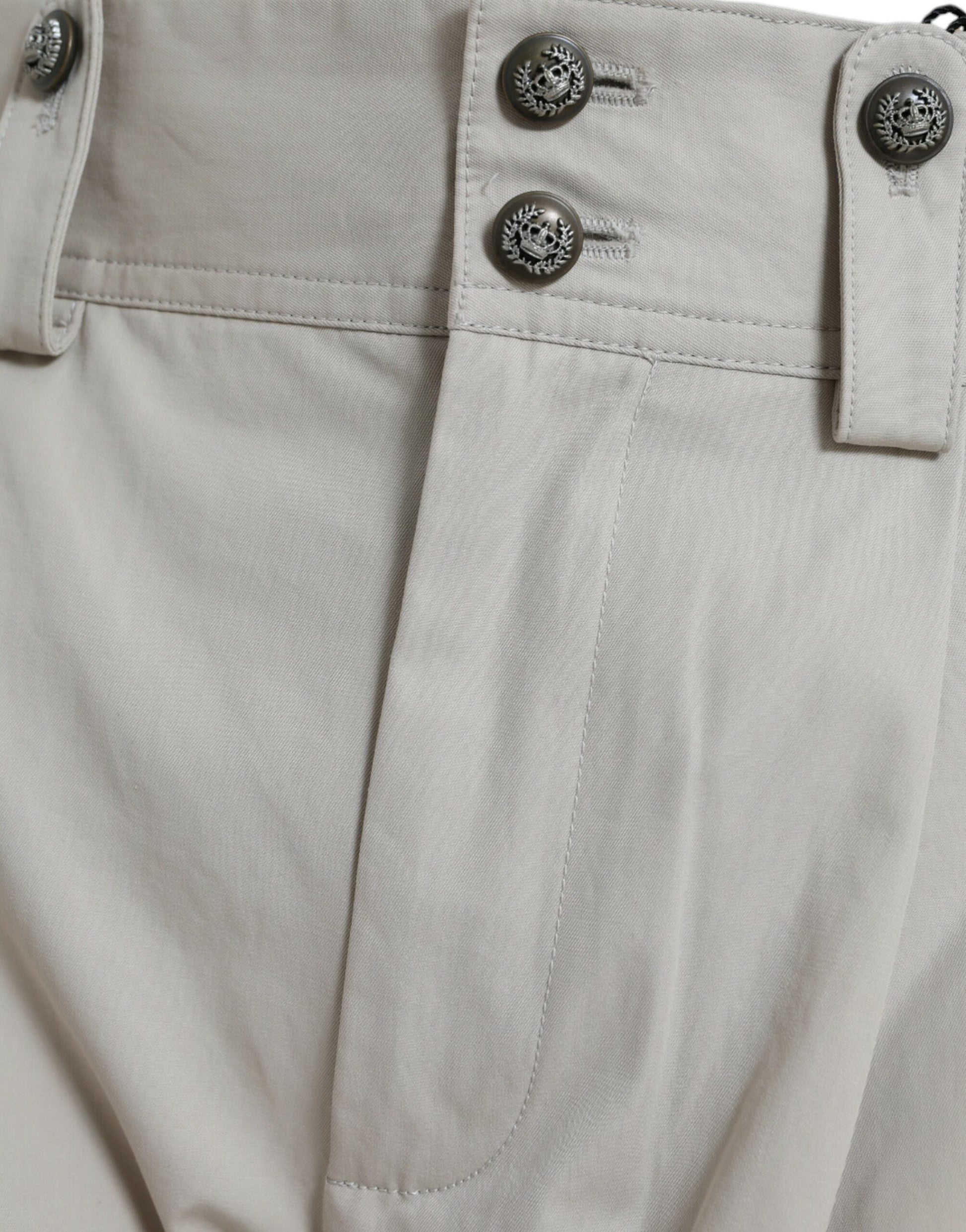 High-Waist Tapered Fashion Hose - Beige