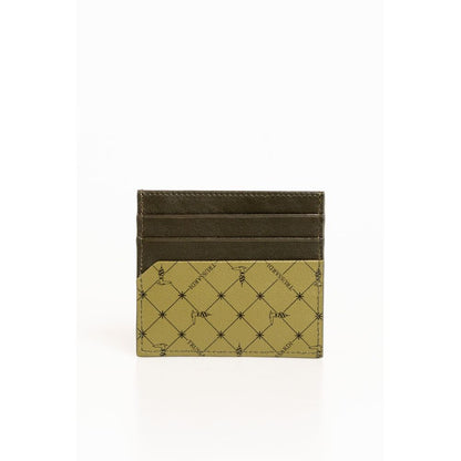 Cartera de piel verde para hombre