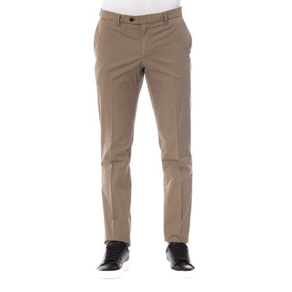 Pantalón de algodón marrón para hombre