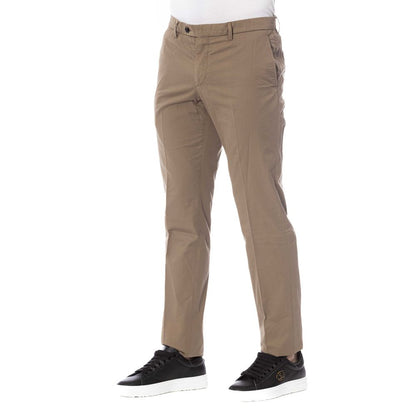 Pantalón de algodón marrón para hombre