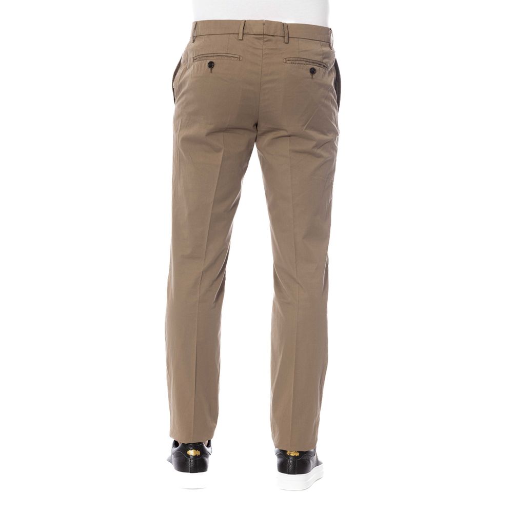 Pantalón de algodón marrón para hombre