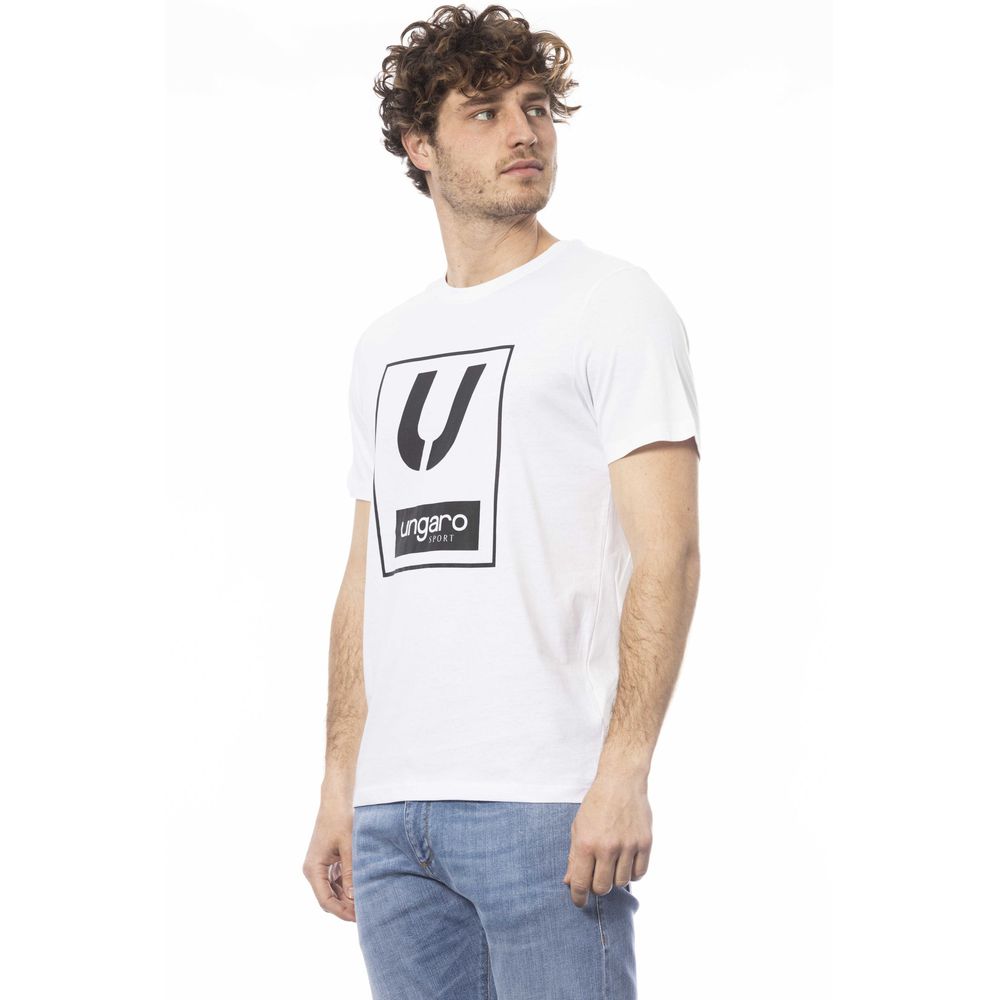 White Cotton Men T-Shirt