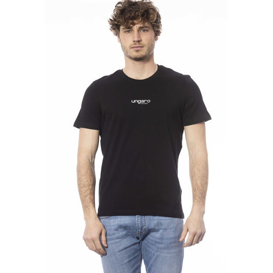 Camiseta de algodón negra para hombre