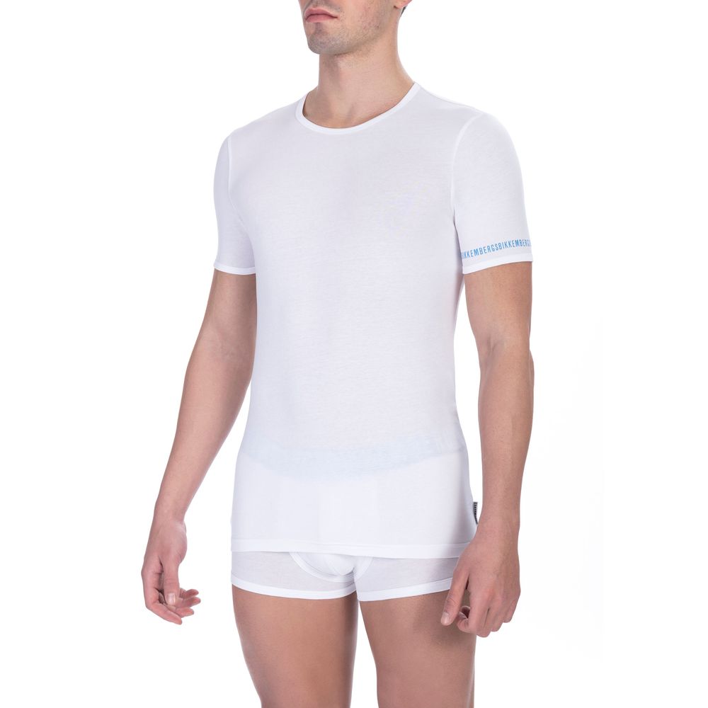 Camiseta de algodón blanca para hombre