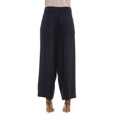 Pantalón de algodón negro para mujer