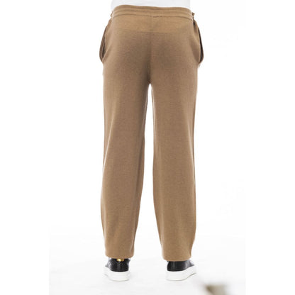 Beige Linen Men Trouser