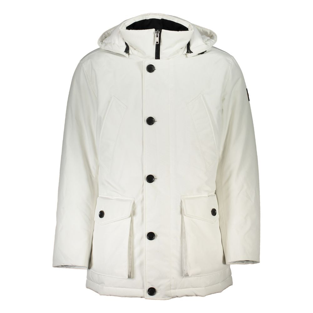 Chaqueta de hombre de poliamida blanca