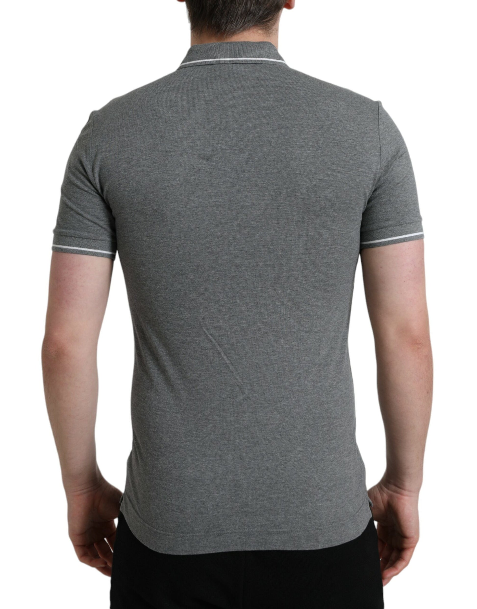 Elegantes Polo-T-Shirt aus Baumwolle in Grau