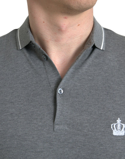 Elegantes Polo-T-Shirt aus Baumwolle in Grau