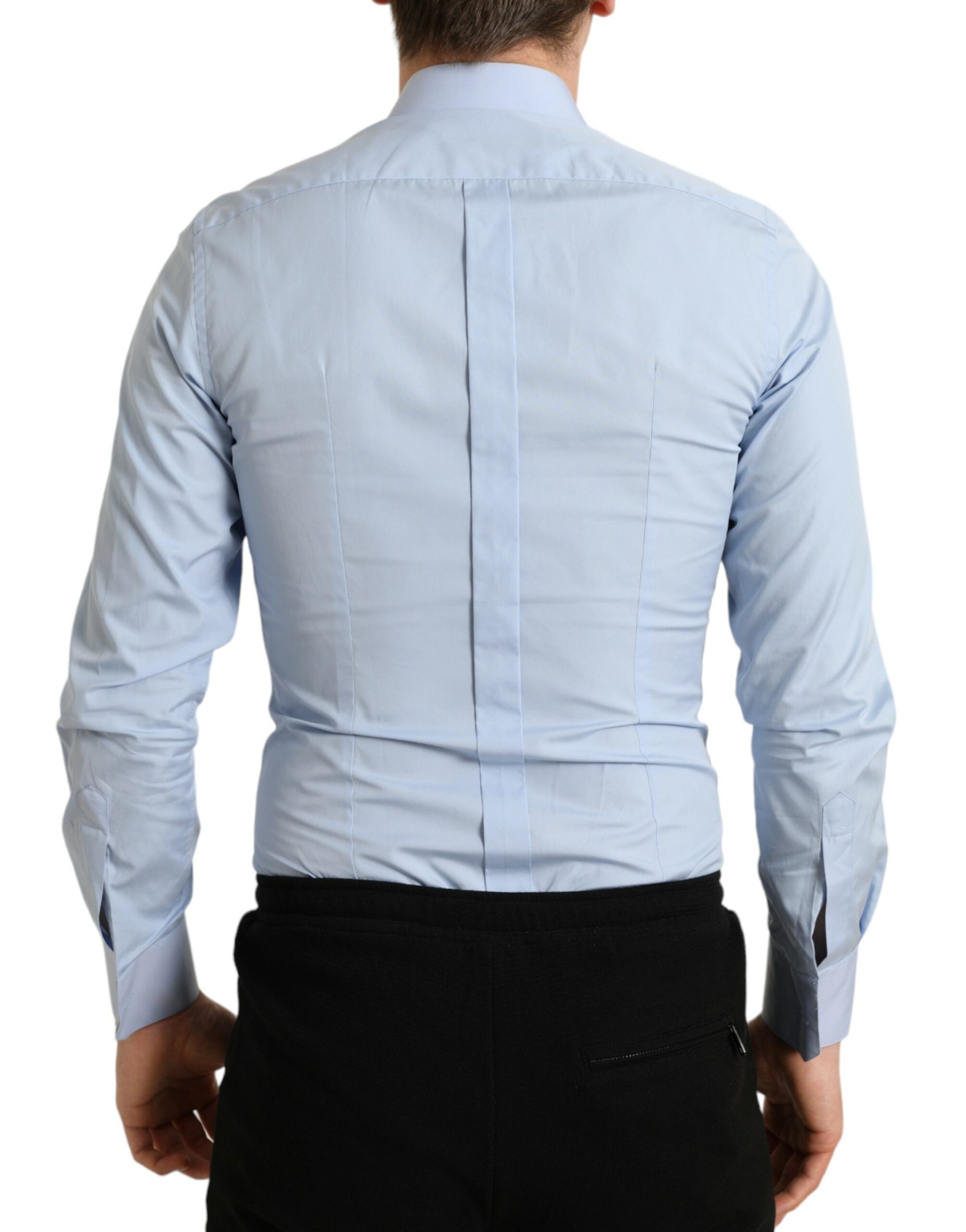 Camisa de vestir elegante de corte entallado en color azul cielo