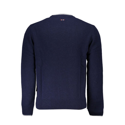 Blue Fabric Men Sweater