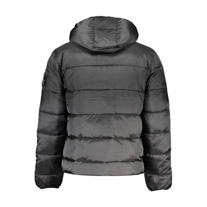 Sleek Hooded Men's Jacket with Contrast Details