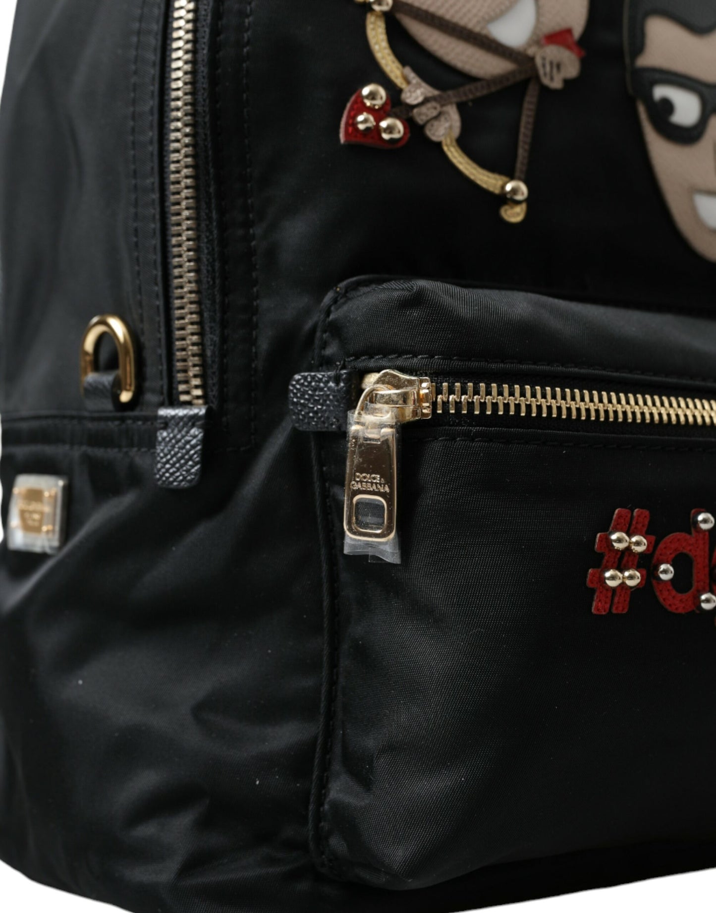 Elegant Embellished Black Backpack