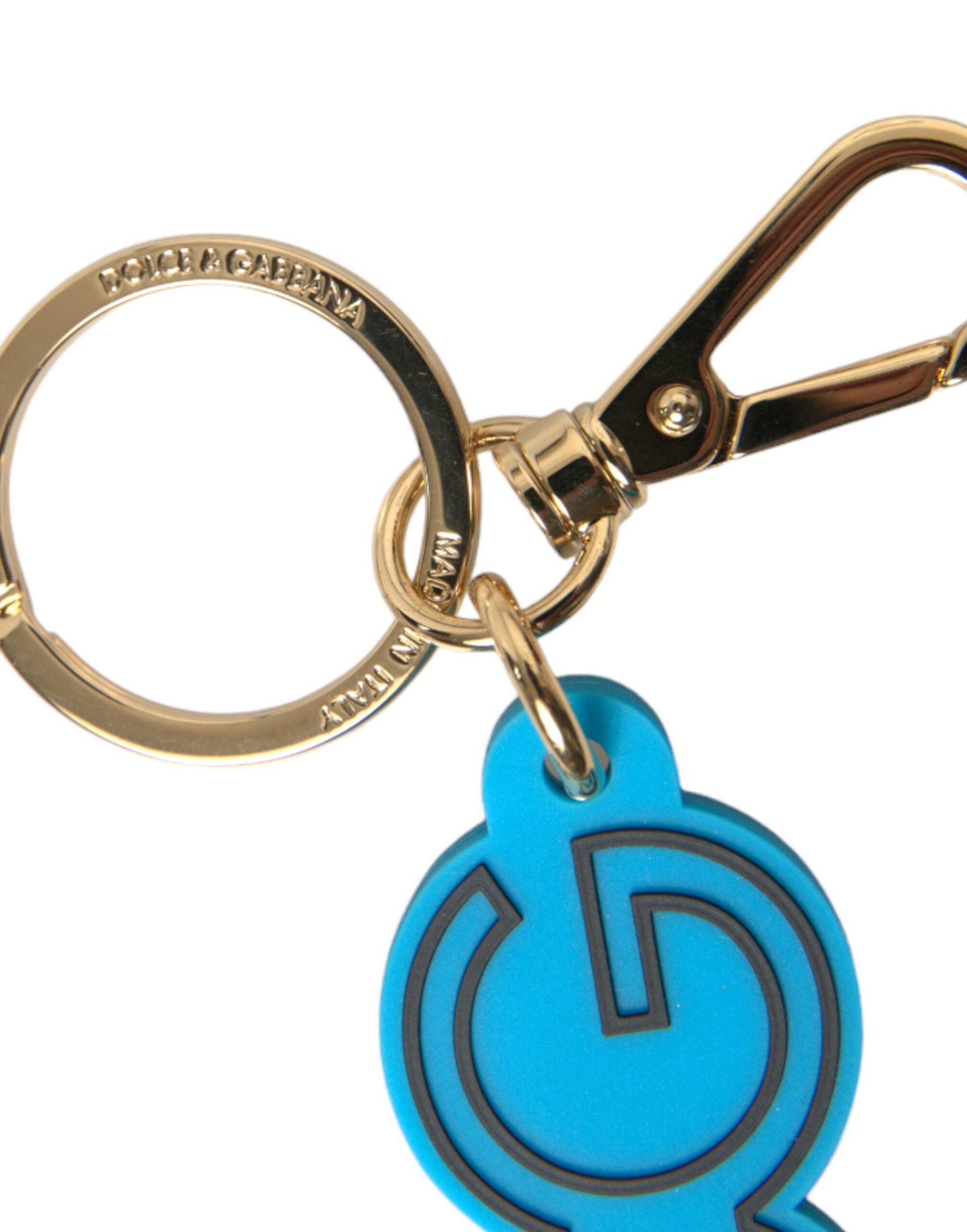 Elegant Blue & Gold Keychain Accessory