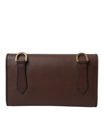 Elegant Leather Shoulder Bag in Rich Brown