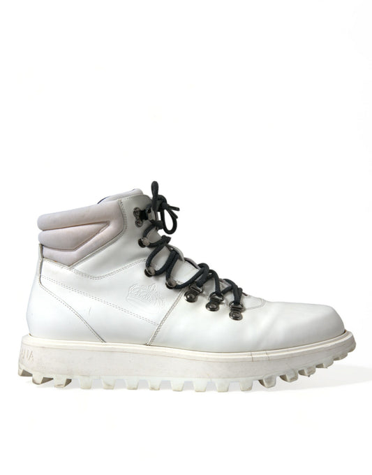 Pristine White Italian Ankle Boots