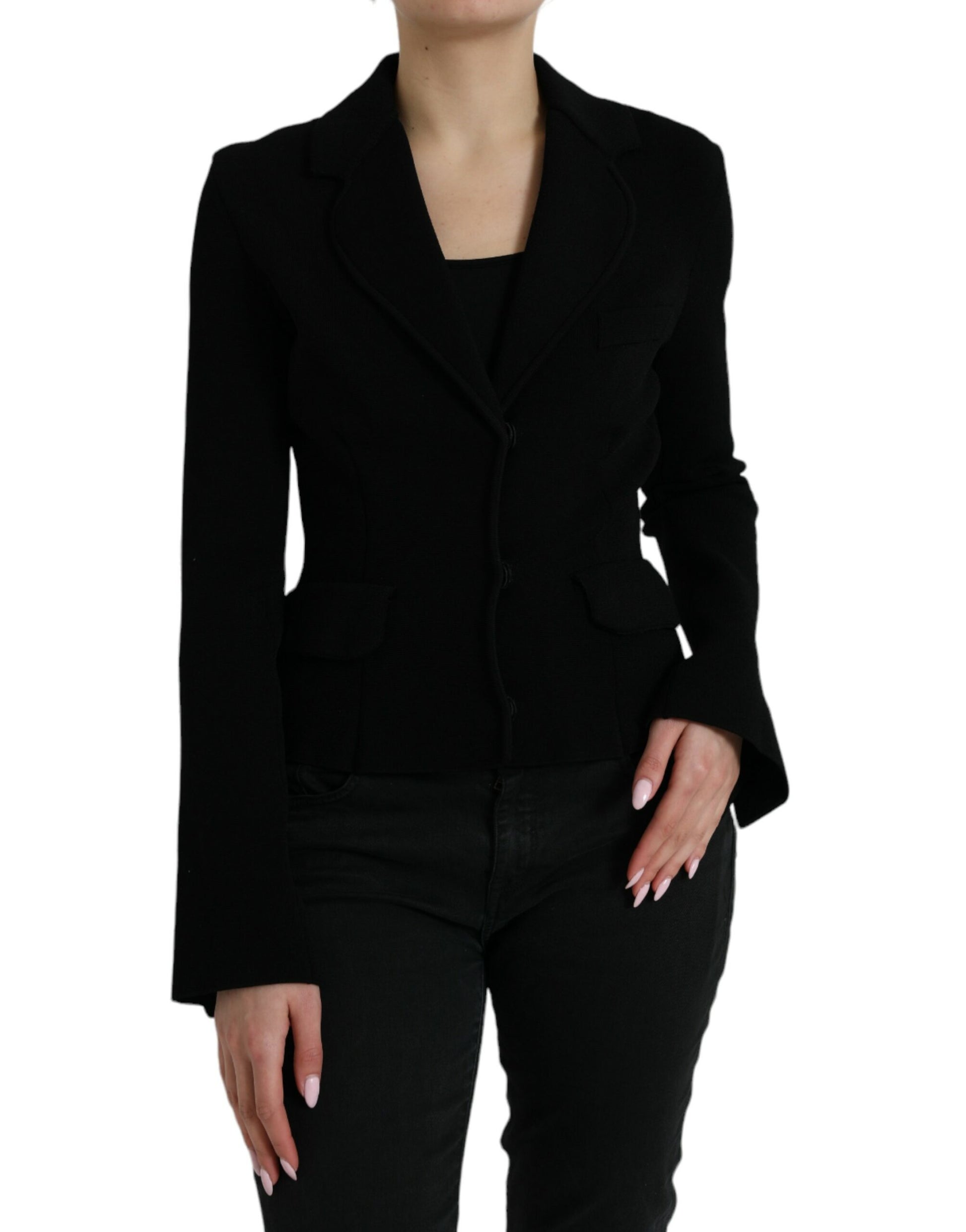 Eleganter schwarzer Designer-Blazer für Damen