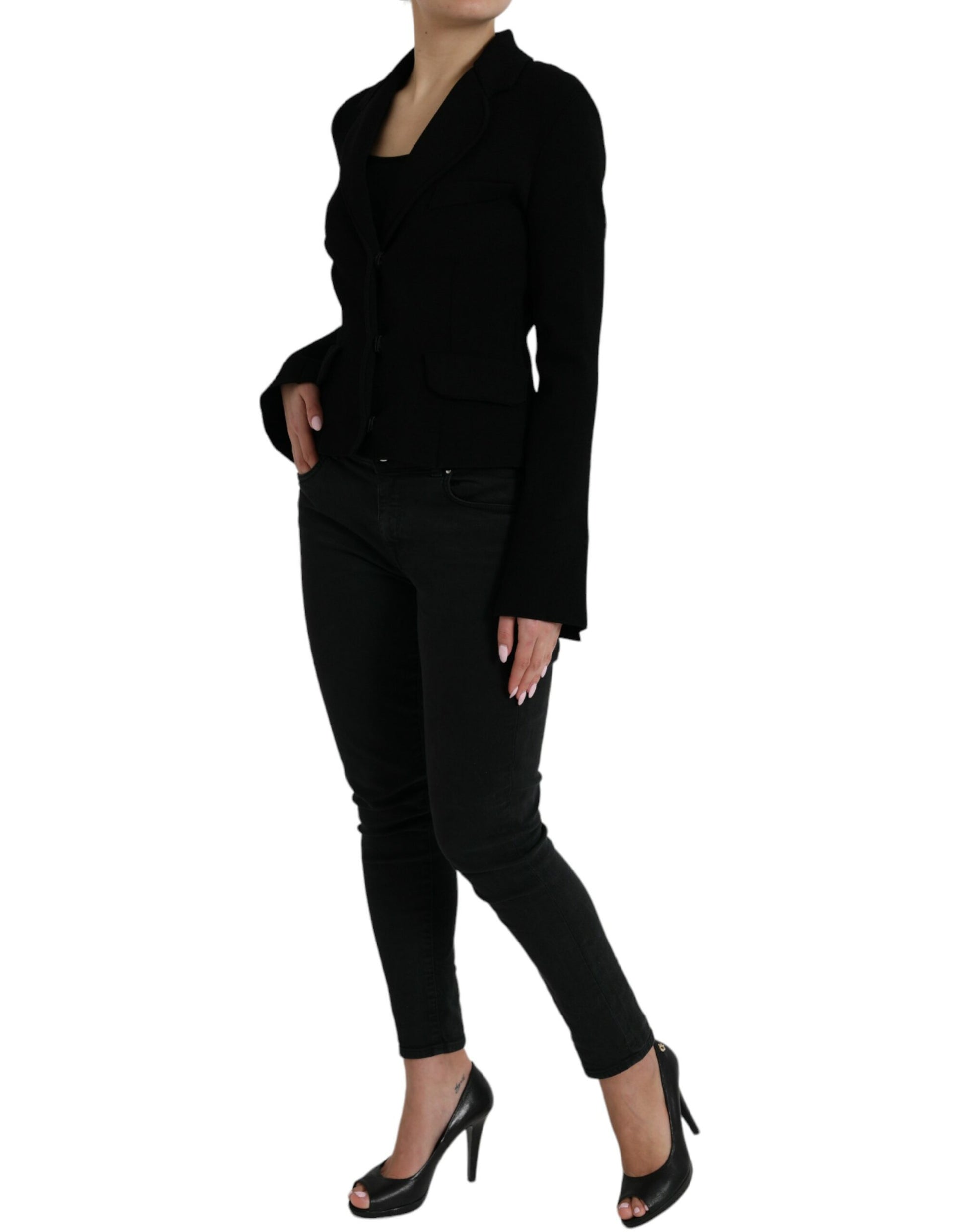 Eleganter schwarzer Designer-Blazer für Damen