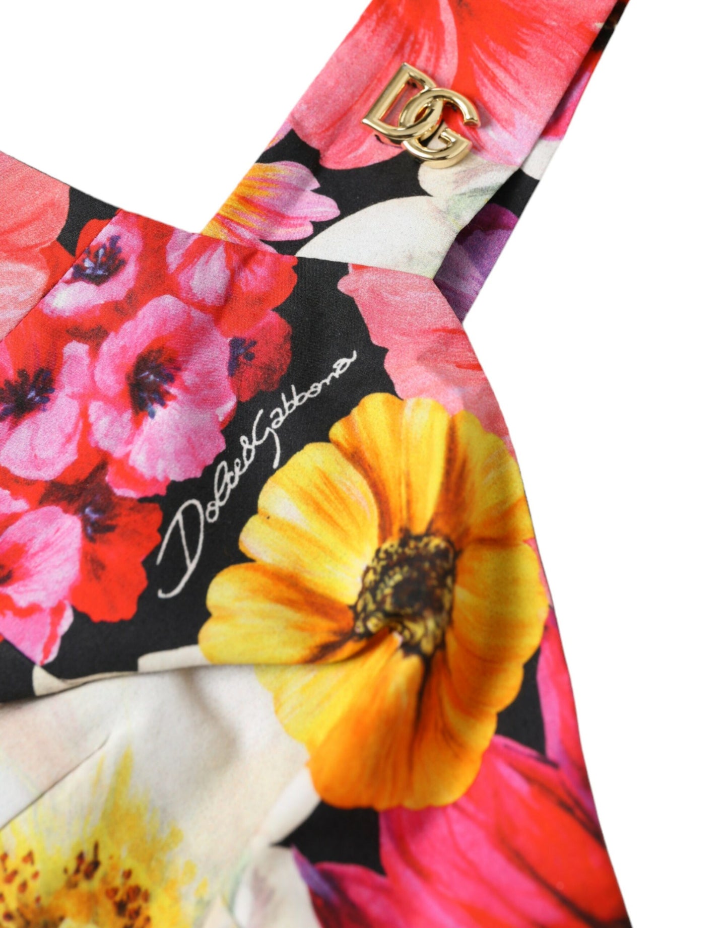 Exquisito top corto con bustier y estampado floral