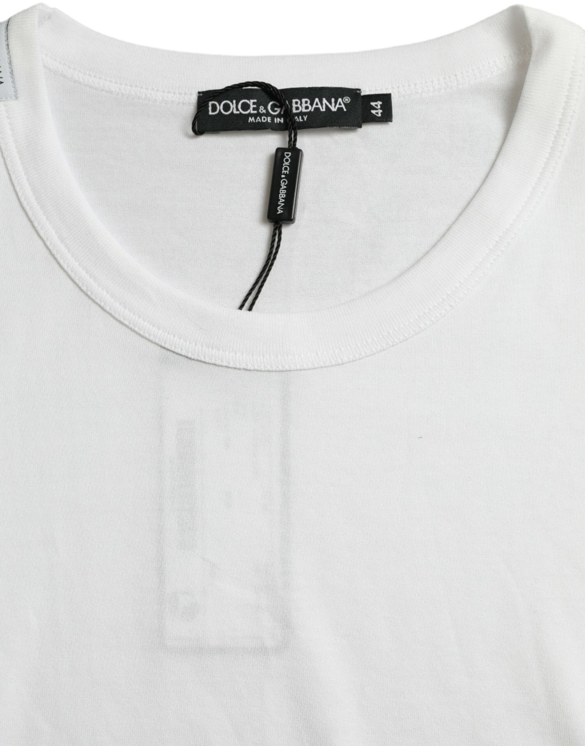 Camiseta de manga corta con cuello redondo y logotipo blanco