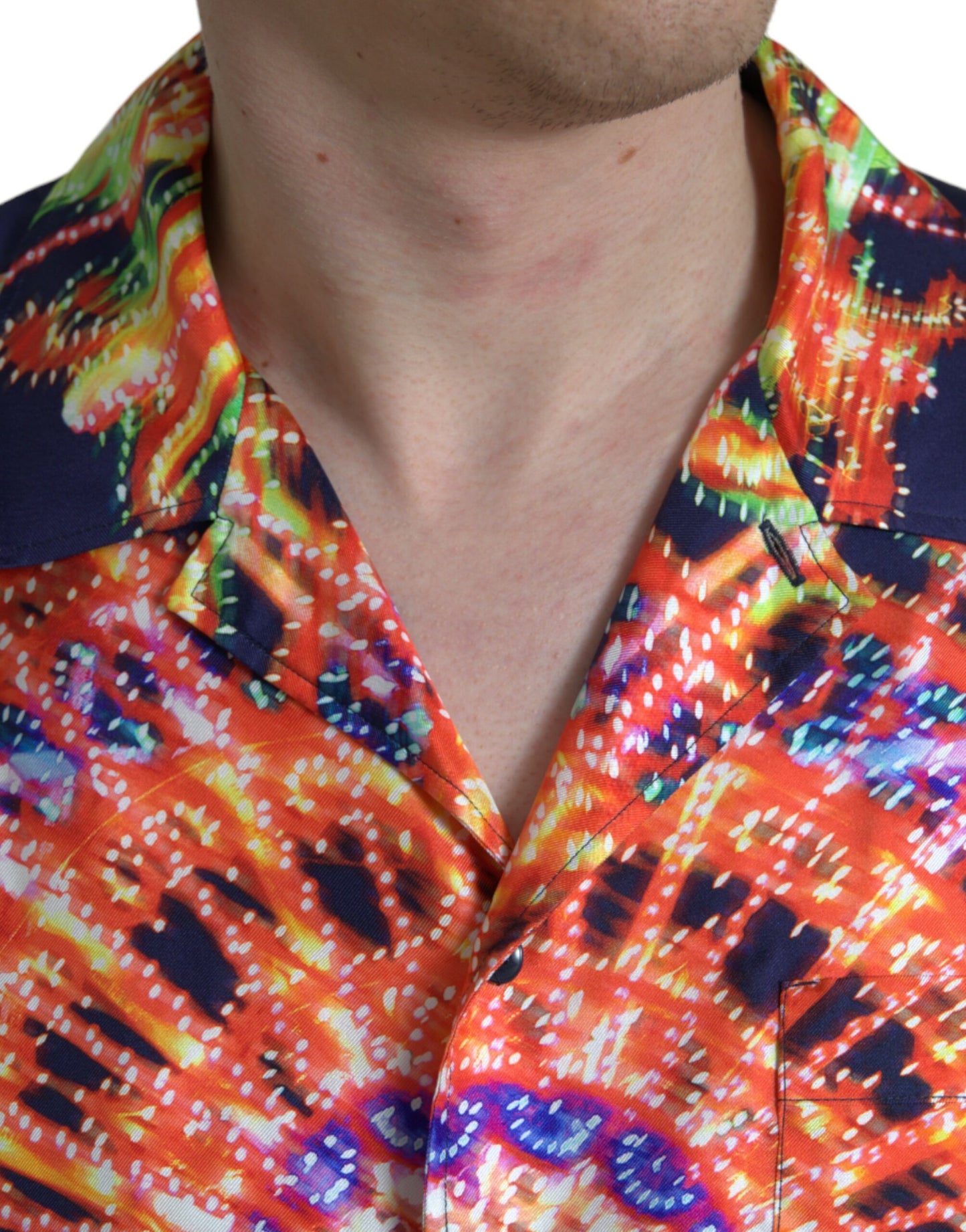 Camisa casual de seda multicolor Luminarie