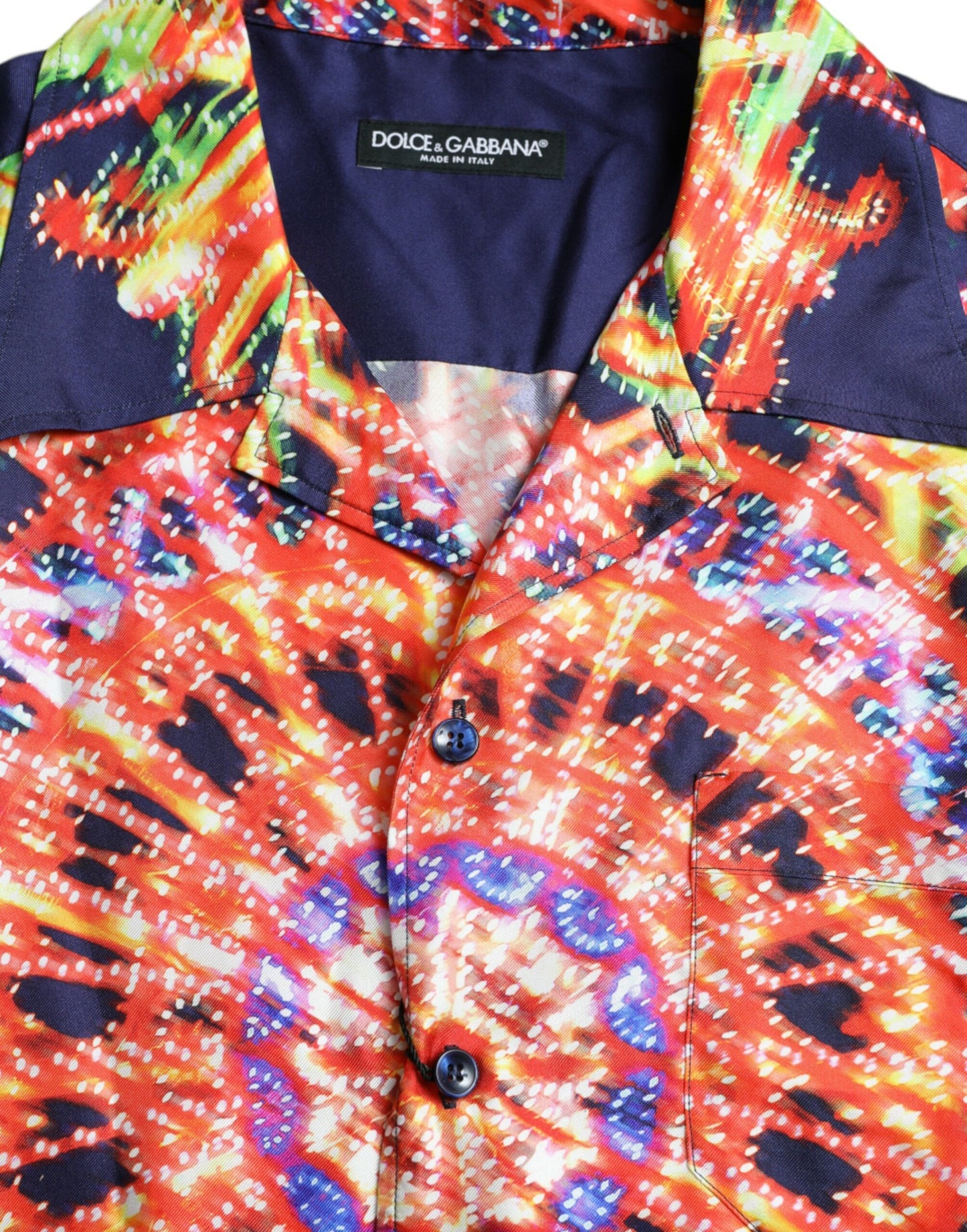 Camisa casual de seda multicolor Luminarie