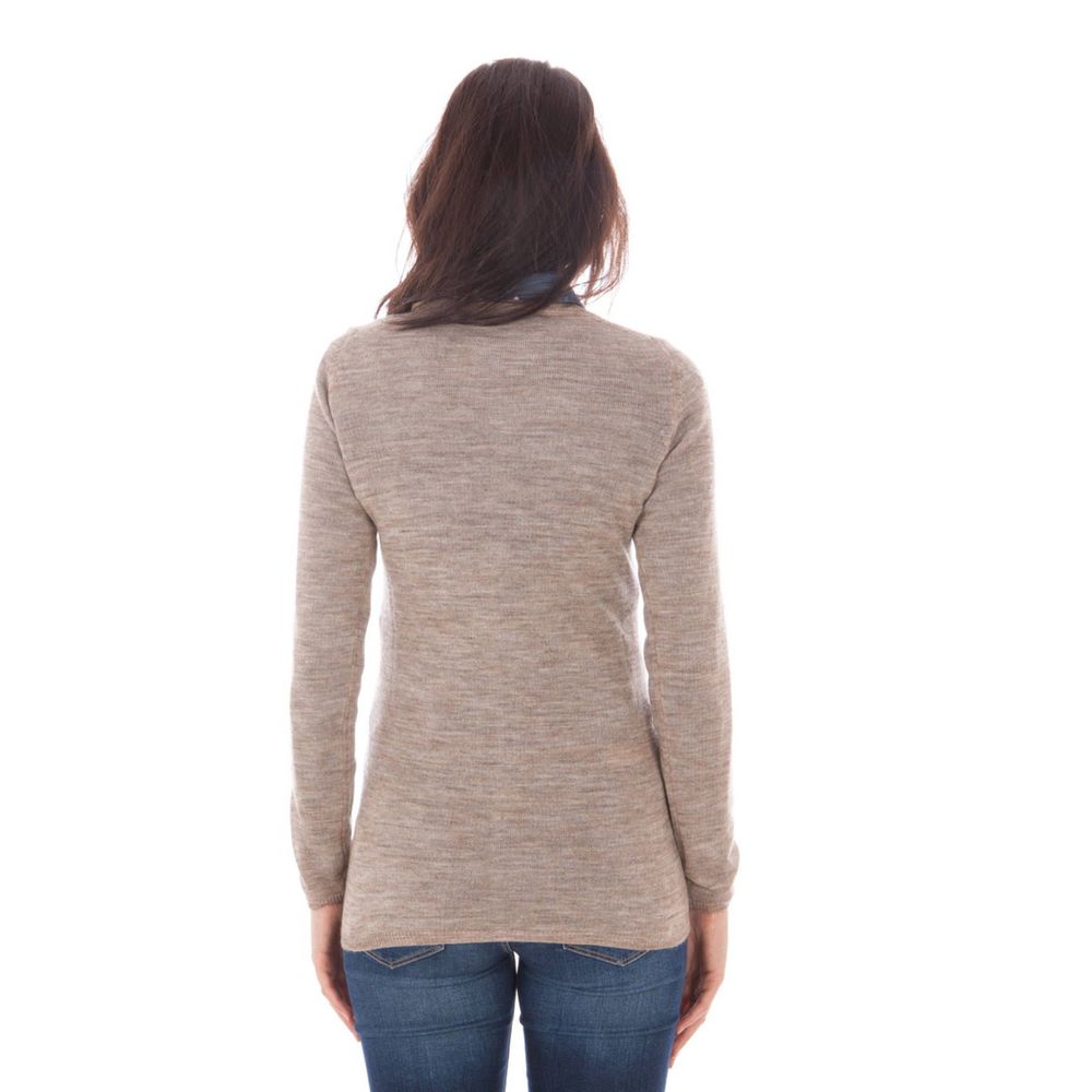 Beige Wollpullover