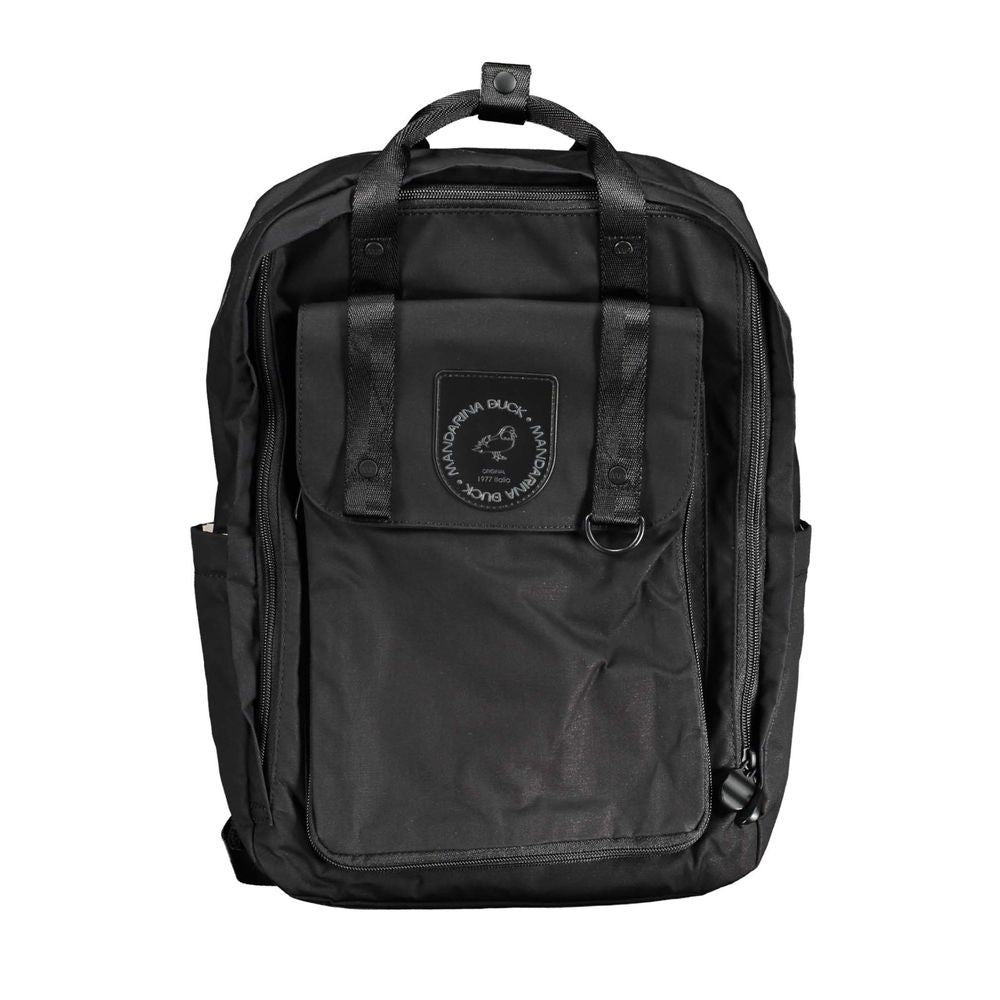 Black Cotton Backpack