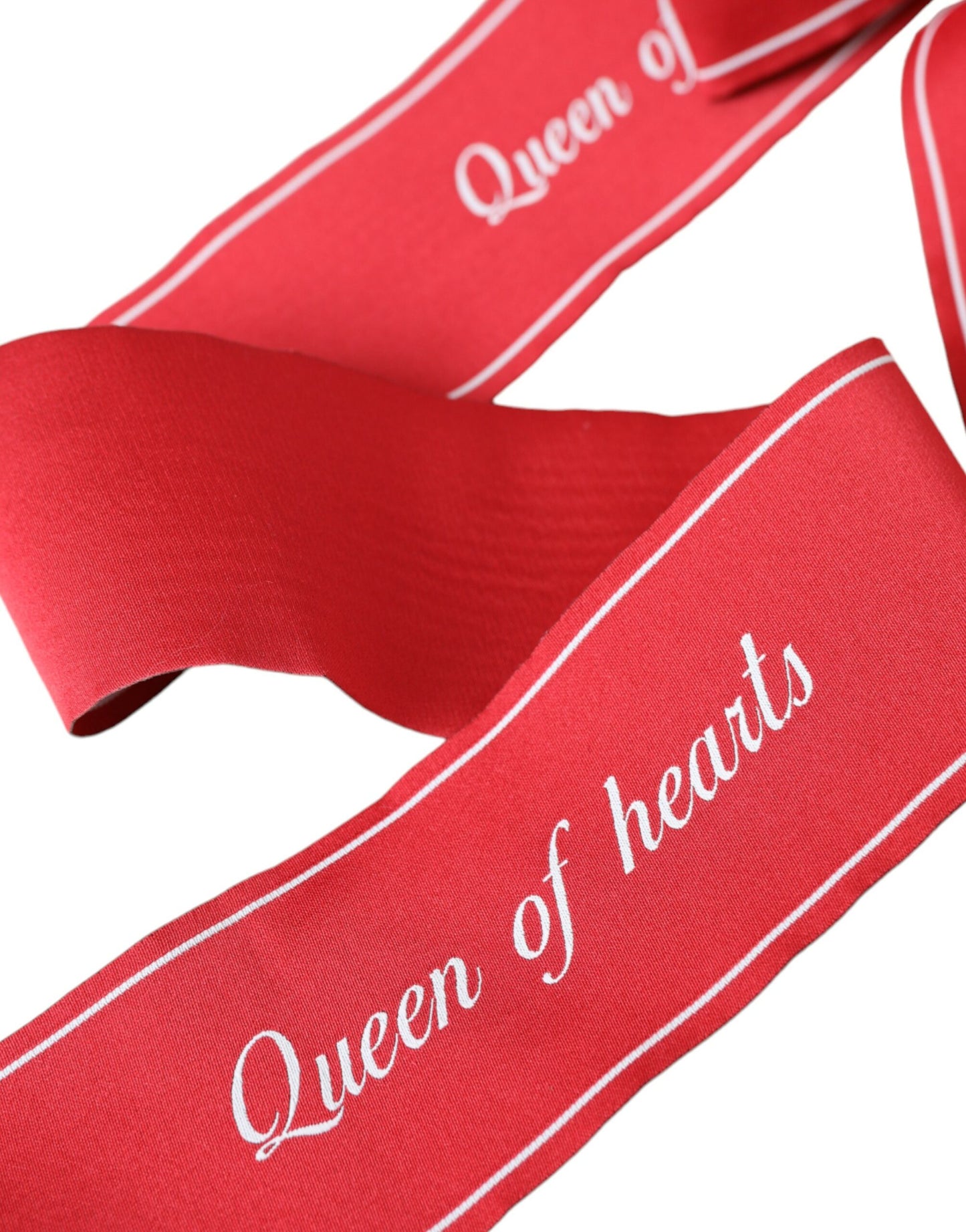 Red Polyester QUEEN OF HEARTS Belt