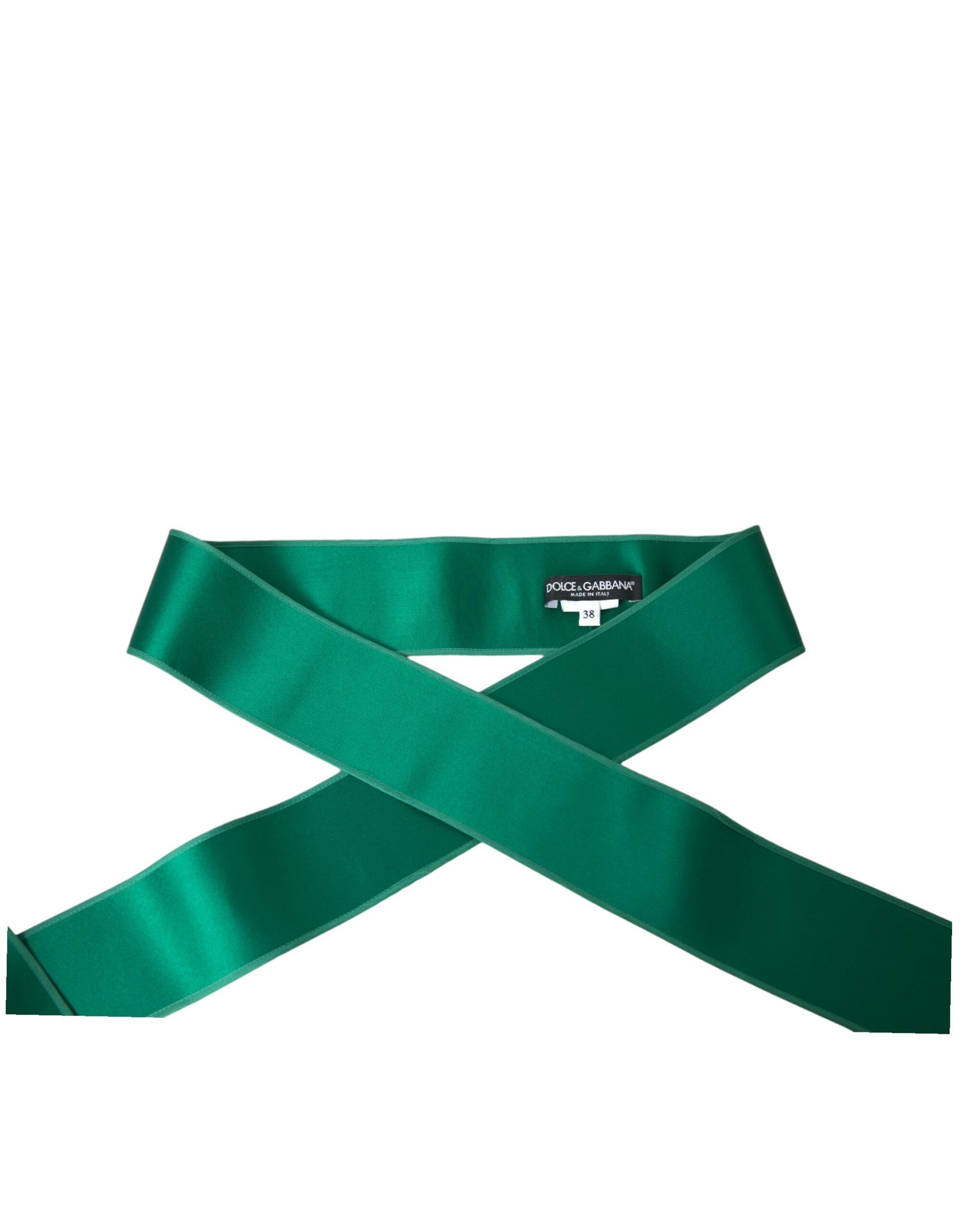 Green Silk Satin Waist Women Belt