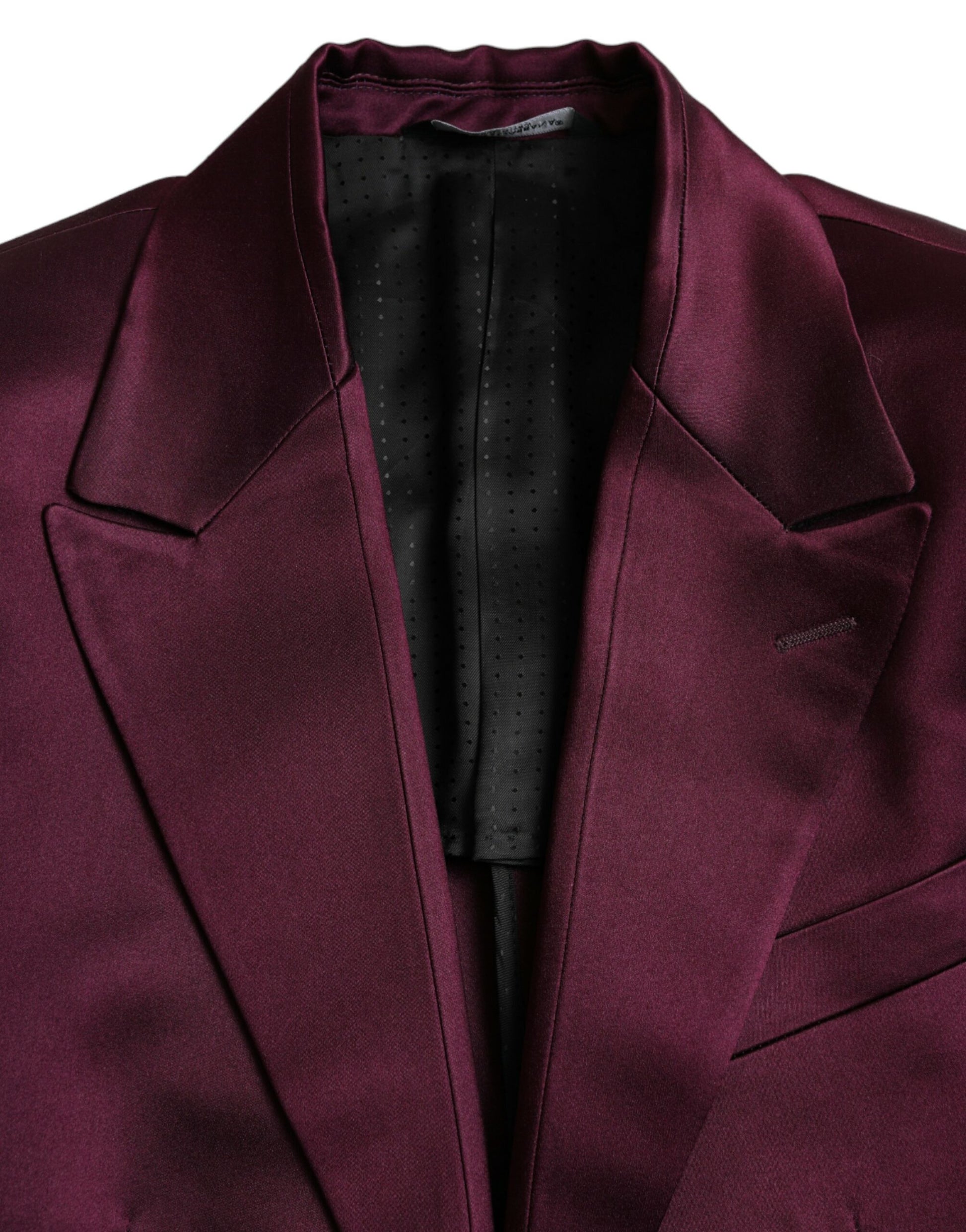 Maroon Silk Single Breasted Coat Blazer