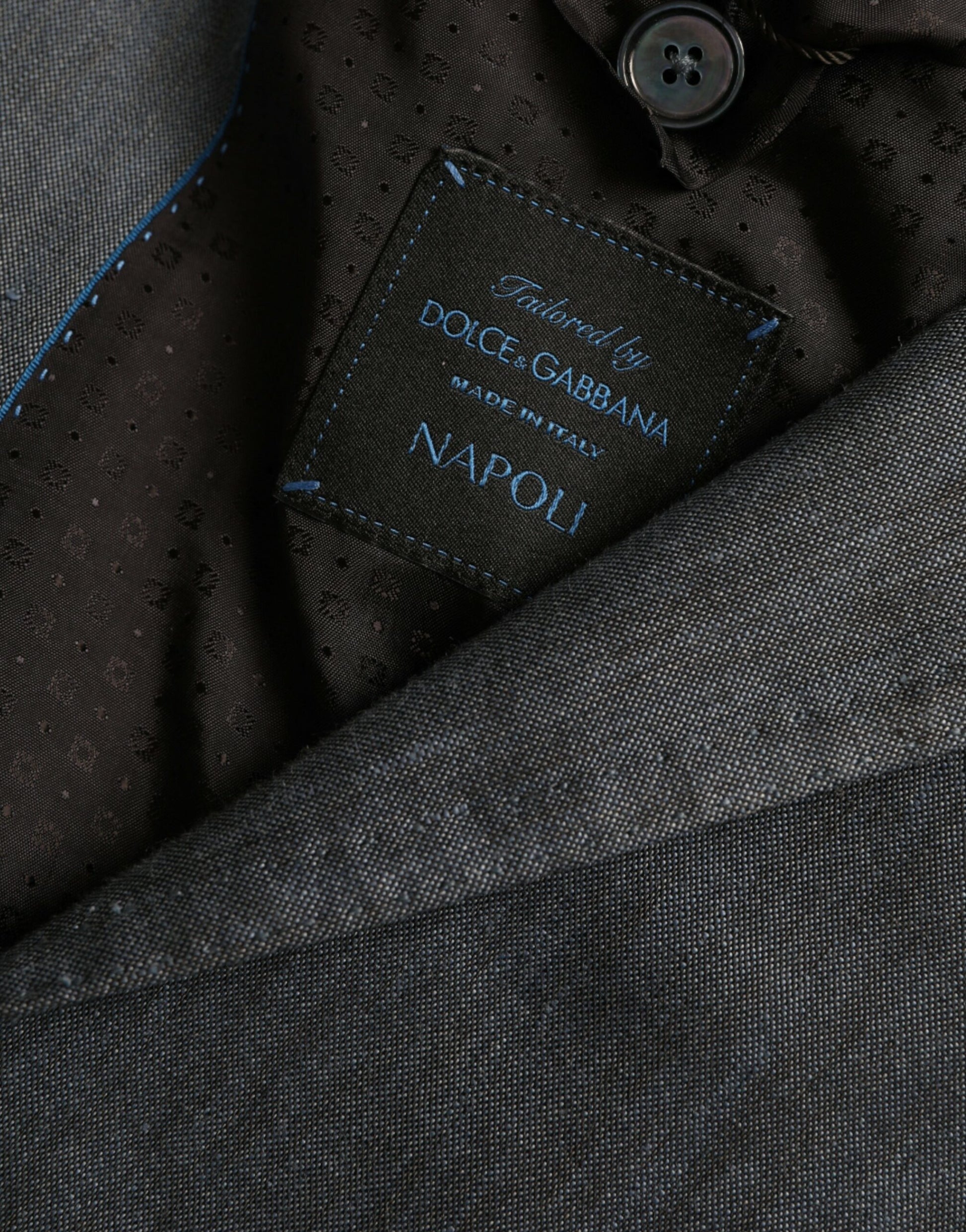 Blue Linen NAPOLI Single Breasted Coat Blazer