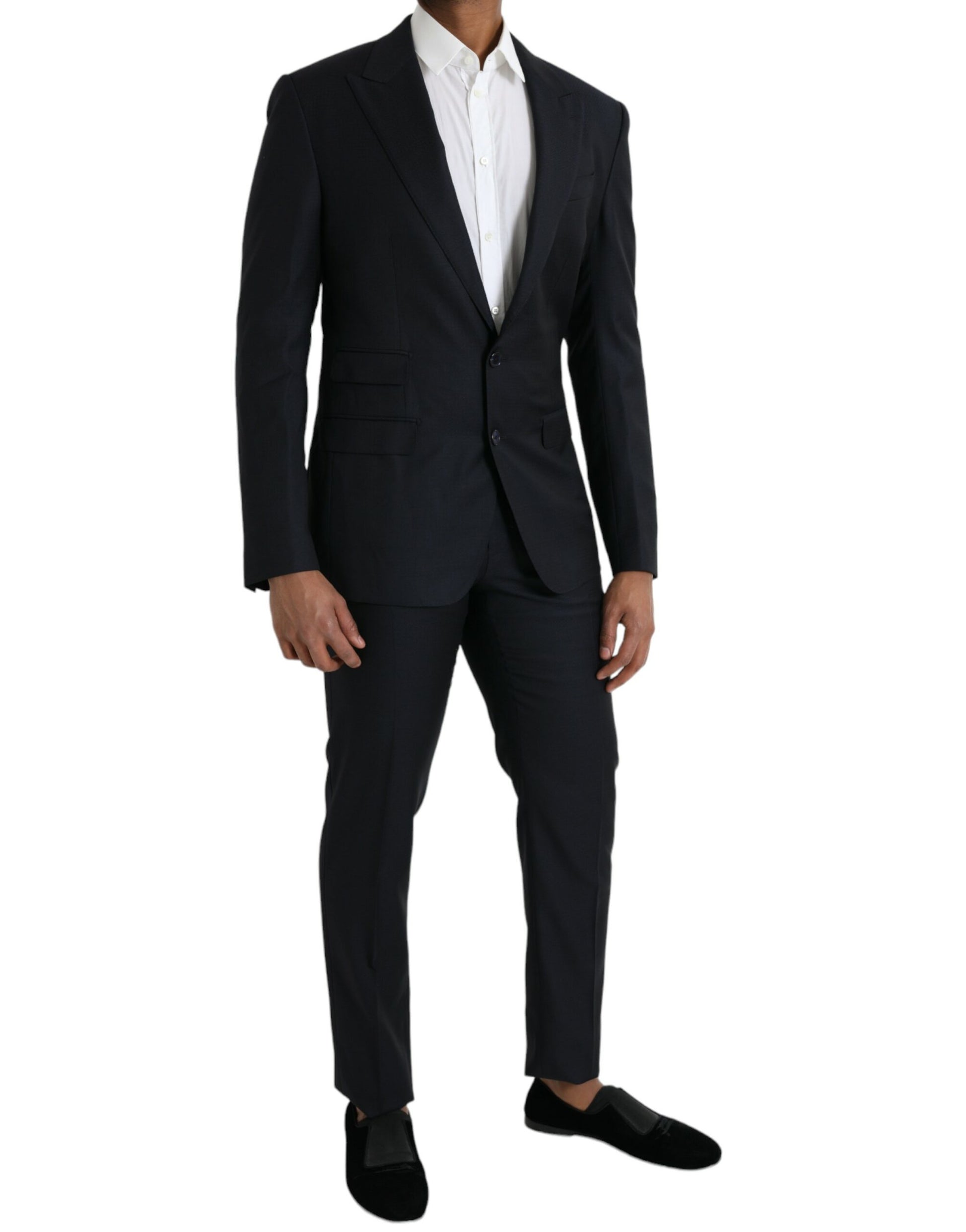 Dark Blue Wool NAPOLI Formal 2 Piece Suit