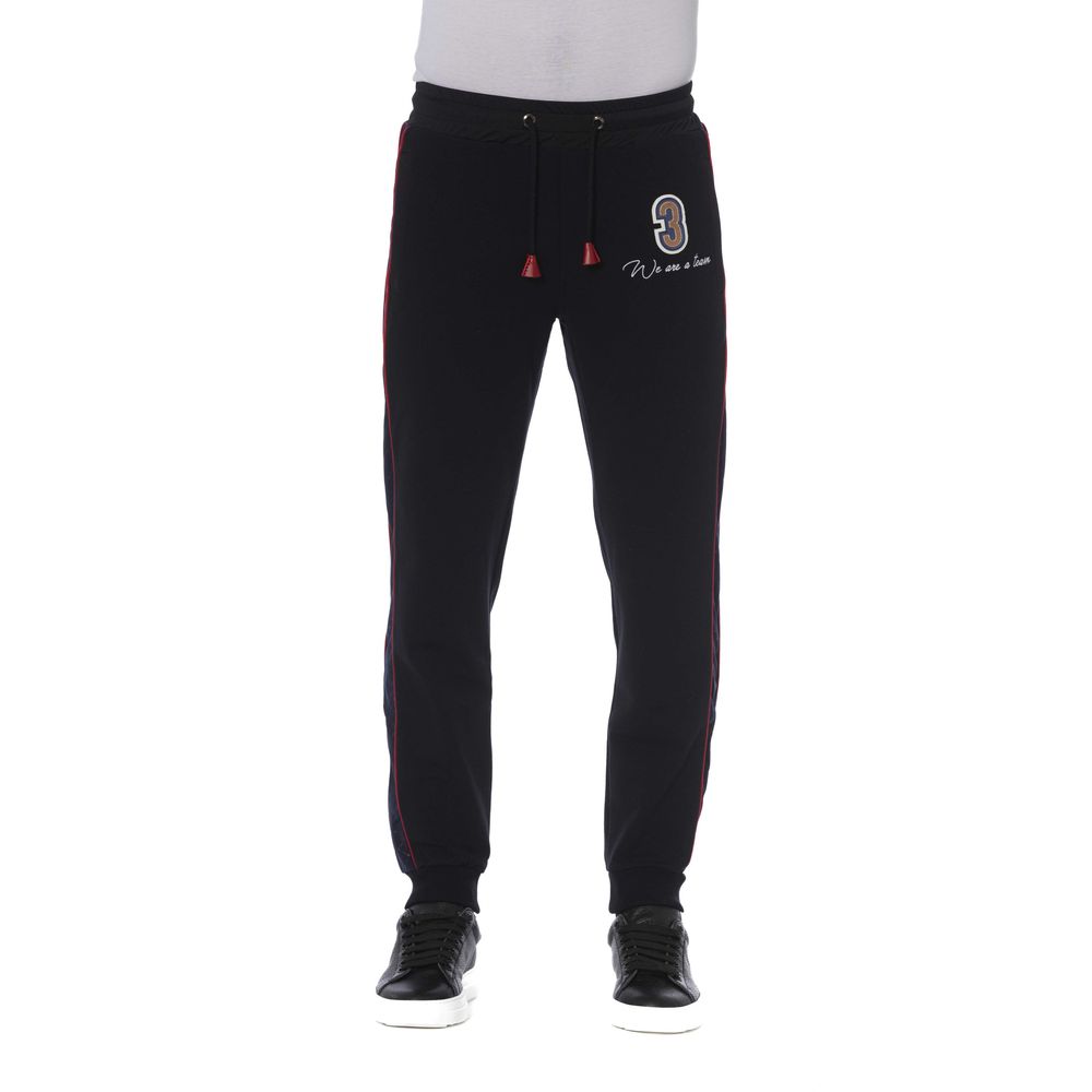 Pantalón deportivo de algodón negro para hombre