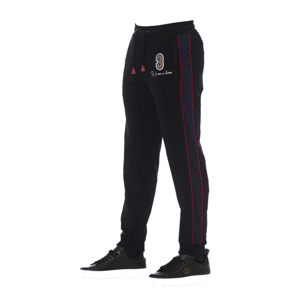 Pantalón deportivo de algodón negro para hombre