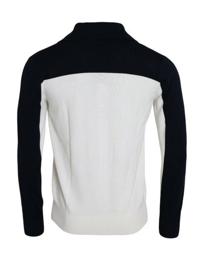 Weiß Schwarz SICILIA Henley Shirt Pullover Pullover