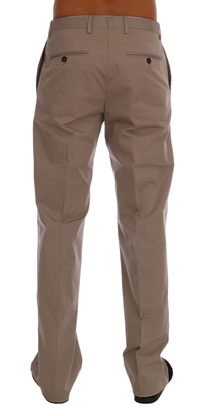 Pantalones casuales chinos elegantes de color beige