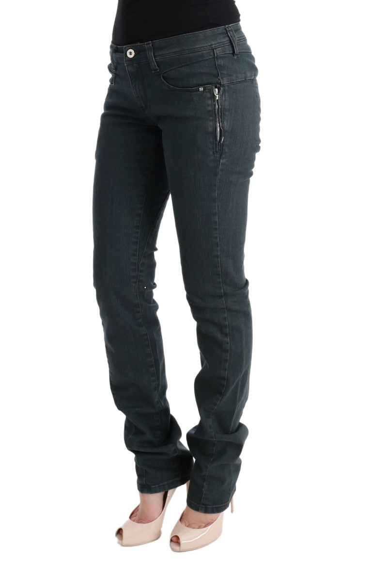 Schicke Superslim-Jeans aus grauer Baumwolle