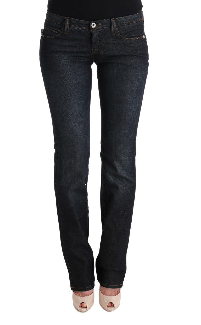 Schicker, grauer Slim Fit-Jeansstoff