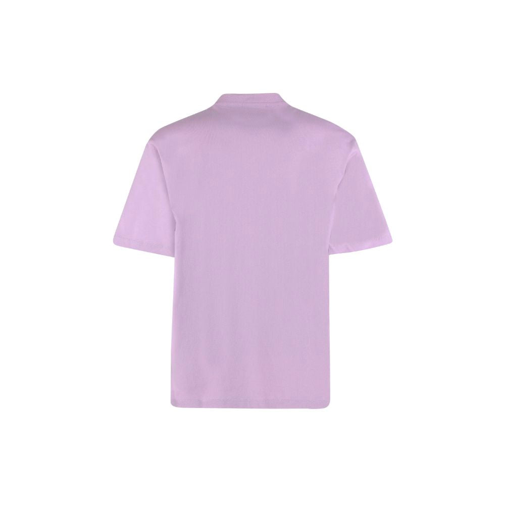 Camiseta con logo morado elegante para quienes marcan tendencia