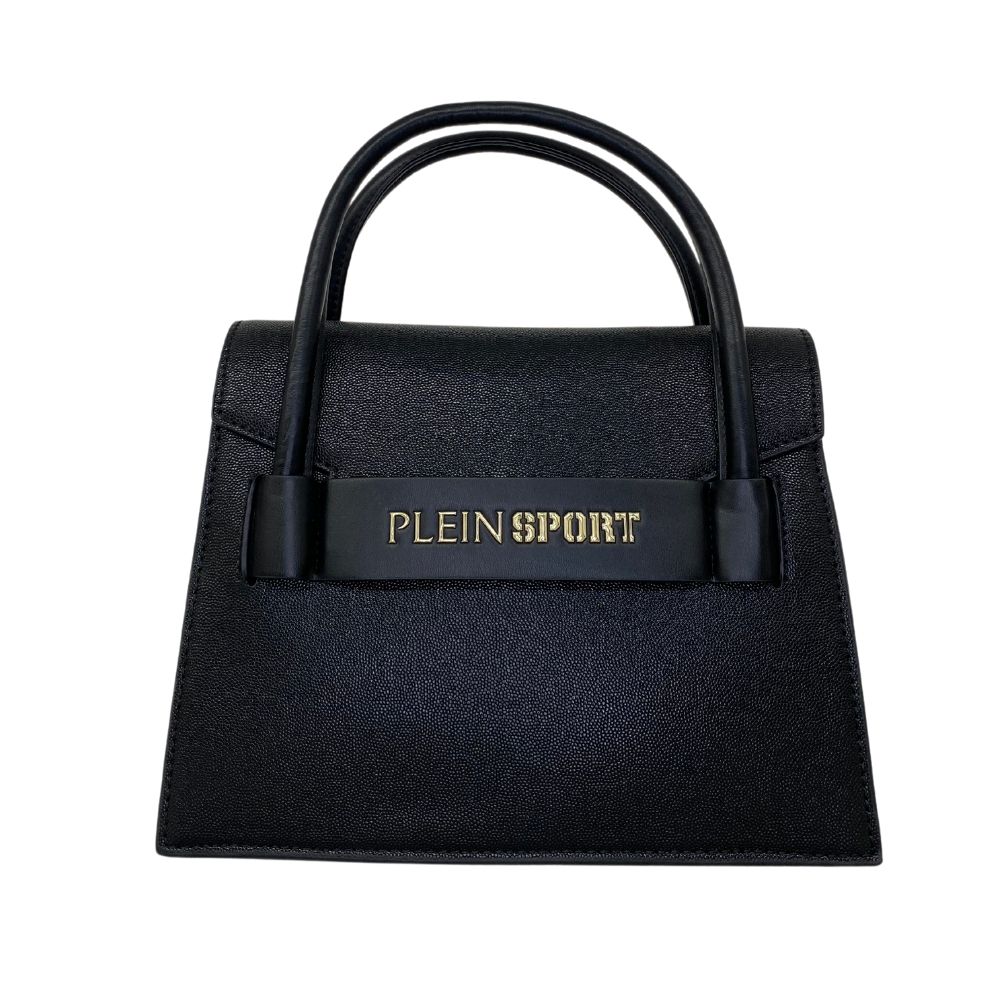 Schwarze Damenhandtasche aus Polyethylen