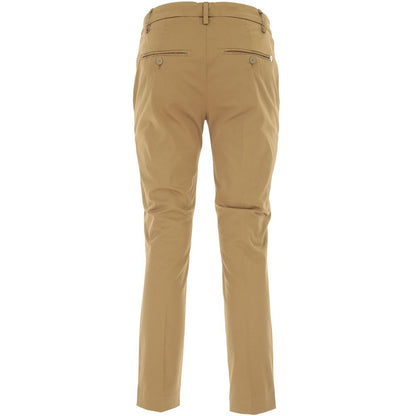 Brown Cotton Jeans & Pant