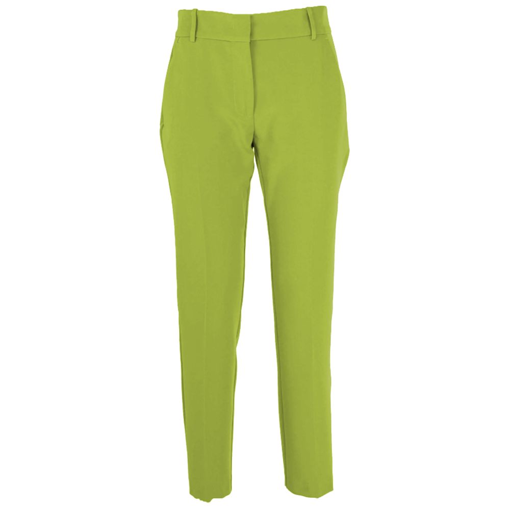 Green Polyester Jeans & Pant