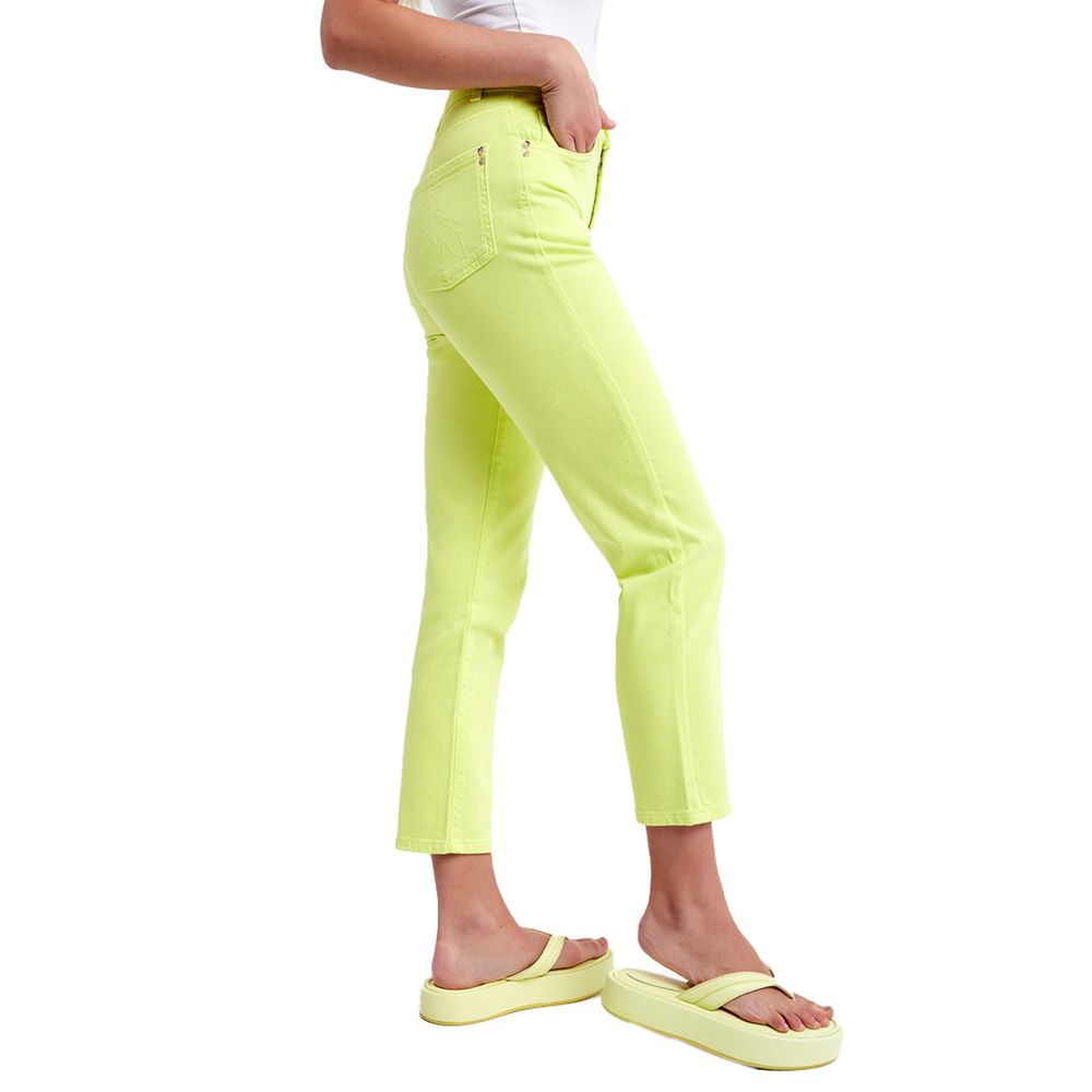 Schicke High-Waist-Hose in Limettengrün