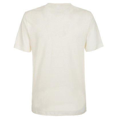 Elevated White Linen-Cotton Blend Tee